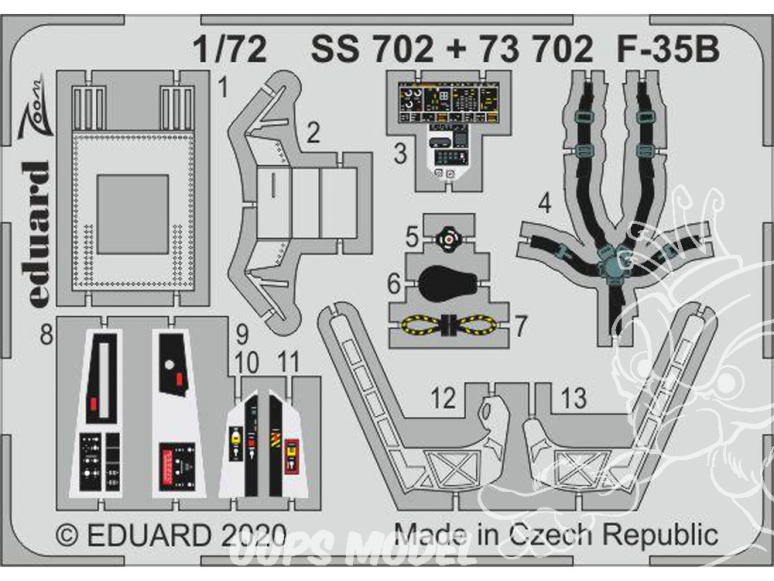 Eduard photodecoupe avion 73702 Amélioration F-35B Italeri 1/72