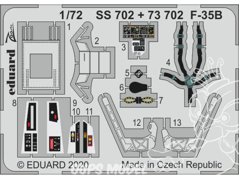 Eduard photodecoupe avion SS702 Zoom Amélioration F-35B Italeri 1/72
