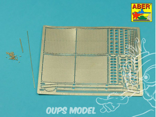 Aber 16141 Tiger I, E Tunisie 501 abt - Bavettes avant pour kit tamiya 1/16