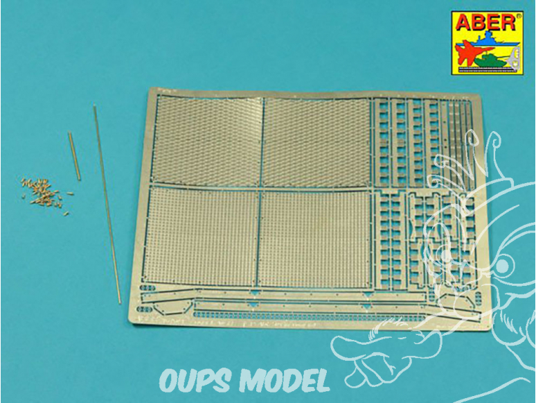 Aber 16141 Tiger I, E Tunisie 501 abt - Bavettes avant pour kit tamiya 1/16