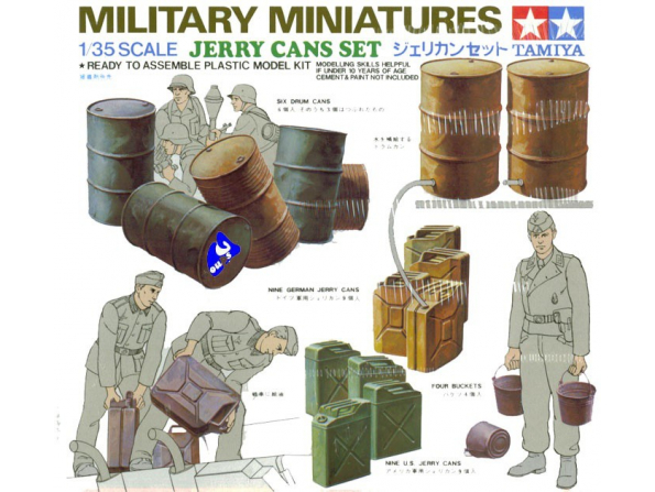 tamiya maquette militaire 35026 set bidons d&39essence 1/35