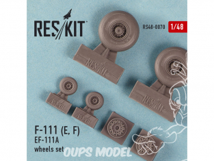 ResKit kit d'amelioration avion RS48-0070 Ensemble de roues General Dynamics F-111 (E, F) / EF-111A 1/48