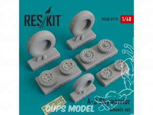 ResKit kit d'amelioration avion RS48-0170 Ensemble de roues A-3 Skywarrior 1/48