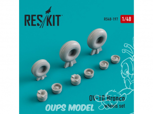 ResKit kit d'amelioration avion RS48-0197 Ensemble de roues OV-10 Bronco 1/48