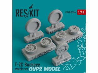 ResKit kit d'amelioration avion RS48-0124 Ensemble de roues T-2C Buckeye 1/48