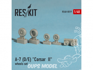 ResKit kit d'amelioration avion RS48-0019 Ensemble de roues A-7 "Corsair II" (D) 1/48
