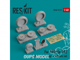 ResKit kit d'amelioration avion RS48-0152 Ensemble de roues Fw-190/Ta-152 (Late version) Type 2 1/48