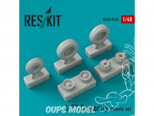 ResKit kit d'amelioration avion RS48-0168 Ensemble de roues A-37 Dragonfly 1/48