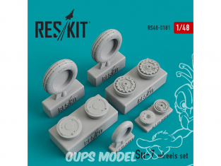 ResKit kit d'amelioration avion RS48-0181 Ensemble de roues Su-7 1/48