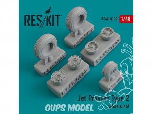 ResKit kit d'amelioration avion RS48-0132 Ensemble de roues Jet Provost Type 2 1/48