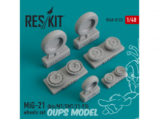 ResKit kit d'amelioration avion RS48-0123 Ensemble de roues MiG-21 (bis/MT/SMT/21-93) 1/48