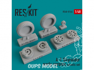 ResKit kit d'amelioration avion RS48-0166 Ensemble de roues A-1 Skyraider early 1/48