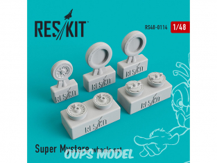 ResKit kit d'amelioration avion RS48-0114 Ensemble de roues Super Mystere 1/48