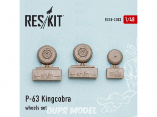 ResKit kit d'amelioration avion RS48-0083 Ensemble de roues P-63 Kingcobra 1/48