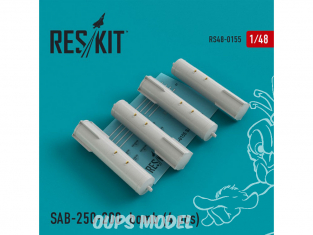 ResKit kit d'amelioration avion RS48-0155 SAB-250-200 bombes (4 pcs) 1/48