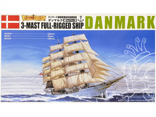 Aoshima maquette bateau 42601 Danmark 3 Mâts 1/350