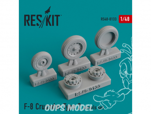 ResKit kit d'amelioration avion RS48-0133 Ensemble de roues F-8 Crusader Type 2 1/48