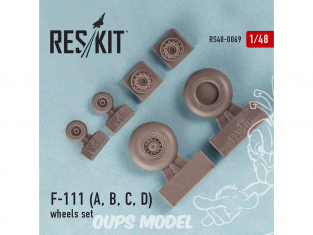 ResKit kit d'amelioration avion RS48-0069 Ensemble de roues General Dynamics F-111 (A, B, C, D) 1/48
