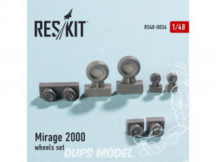 ResKit kit d'amelioration avion RS48-0034 Ensemble de roues Mirage 2000 1/48