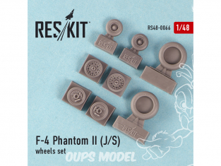 ResKit kit d'amelioration avion RS48-0066 Ensemble de roues F-4 Phantom II (J, S) 1/48