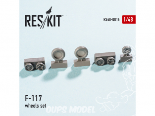 ResKit kit d'amelioration avion RS48-0016 Ensemble de roues F-117 1/48