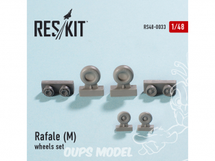 ResKit kit d'amelioration avion RS48-0033 Ensemble de roues Rafale (M) 1/48