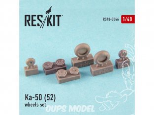 ResKit kit d'amelioration helico RS48-0046 Ensemble de roues Ka-50 (52) toutes versions 1/48