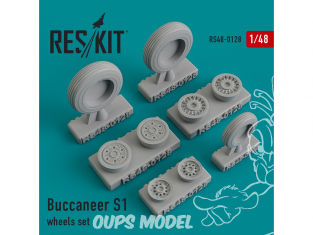 ResKit kit d'amelioration avion RS48-0128 Ensemble de roues Buccaneer S1 1/48