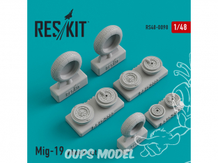 ResKit kit d'amelioration avion RS48-0098 Ensemble de roues Mig-19 1/48