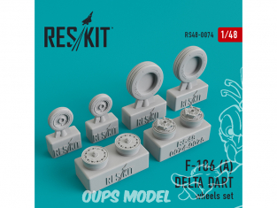 ResKit kit d'amelioration avion RS48-0074 Ensemble de roues F-106 (А) Delta Dart 1/48