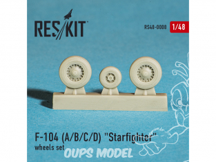 ResKit kit d'amelioration avion RS48-0008 Ensemble de roues F-104 (A/B/C/D) "Starfighter" 1/48