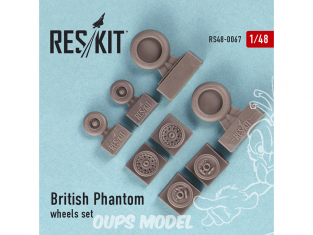 ResKit kit d'amelioration avion RS48-0067 Ensemble de roues British Phantom 1/48