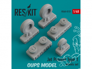 ResKit kit d'amelioration avion RS48-0131 Ensemble de roues Jet Provost Type 1 1/48