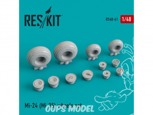 ResKit kit d'amelioration helico RS48-0041 Ensemble de roues Mi-24 (Mi-35) 1/48