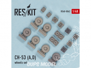 ResKit kit d'amelioration Helicon RS48-0062 Ensemble de roues CH-53 (A,D) 1/48