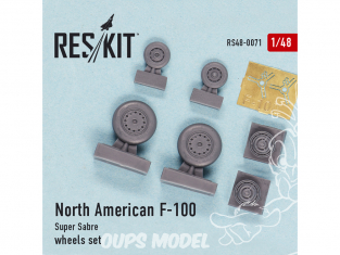 ResKit kit d'amelioration Avion RS48-0071 Ensemble de roues North American F-100 Super Sabre 1/48