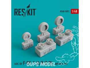 ResKit kit d'amelioration Helico RS48-0092 Ensemble de roues AIDC IDF F-CK-1 (A/B/C/D) 1/48