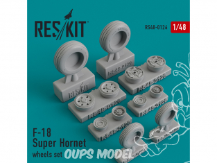 ResKit kit d'amelioration Helico RS48-0126 Ensemble de roues F-18 Super Hornet 1/48