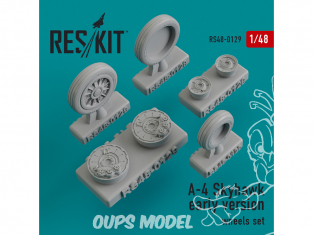 ResKit kit d'amelioration Helico RS48-0129 Ensemble de roues A-4 Skyhawk early version 1/48