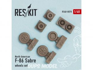 ResKit kit d'amelioration Avion RS48-0078 Ensemble de roues North American F-86 Sabre 1/48