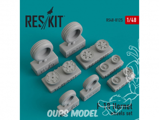 ResKit kit d'amelioration Avion RS48-0125 Ensemble de roues F-18 Hornet 1/48