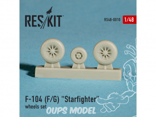 ResKit kit d'amelioration avion RS48-0010 Ensemble de roues F-104 (F/G) "Starfighter" 1/48