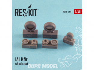 ResKit kit d'amelioration avion RS48-0051 Ensemble de roues IAI Kfir 1/48