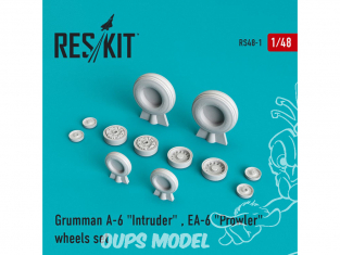 ResKit kit d'amelioration avion RS48-0001 Ensemble de roues A-6 Intruder / EA-6 "Prowler" 1/48