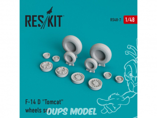 ResKit kit d'amelioration avion RS48-0007 Ensemble de roues F-14 (D) "Tomcat" 1/48