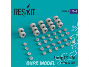 ResKit kit d'amelioration Avion RS144-002 Ensemble de roues Boeing 747-400 1/144