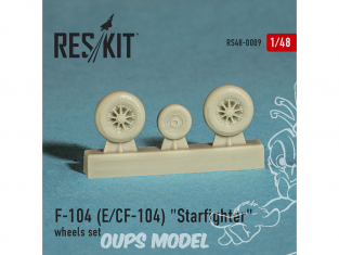 ResKit kit d'amelioration Avion RS48-0009 Ensemble de roues F-104 (E) CF-104 "Starfighter" 1/48