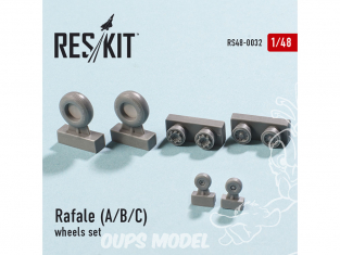 ResKit kit d'amelioration Avion RS48-0032 Ensemble de roues Rafale (A/B/C) 1/48