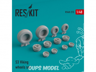 ResKit kit d'amelioration Avion RS48-0215 Ensemble de roues S-3 Viking 1/48