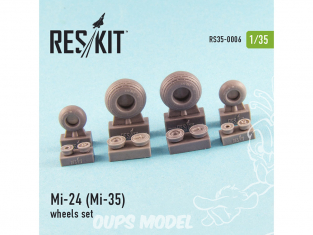 ResKit kit d'amelioration Helico RS35-0006 Ensemble de roues Mi-24 (Mi-35) 1/35